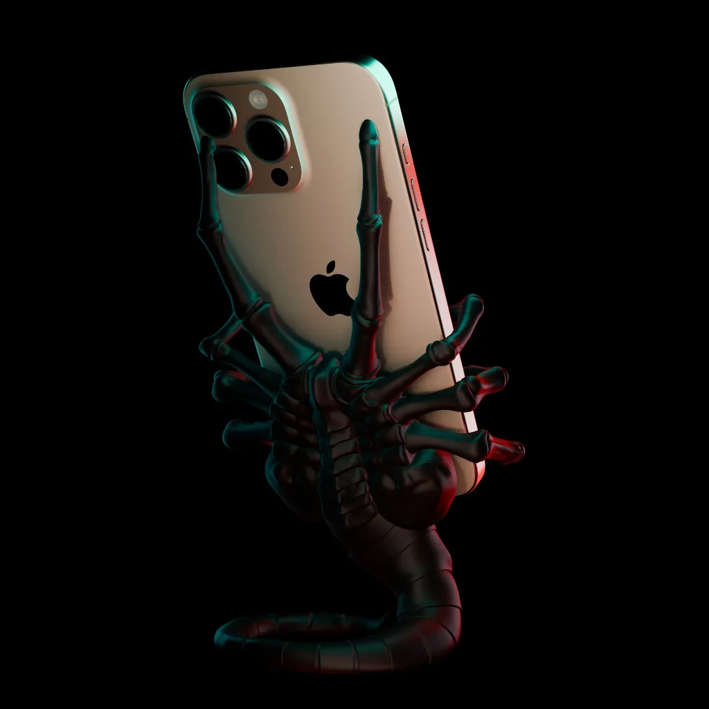 Support de téléphone Facehugger Alien 1.webp
