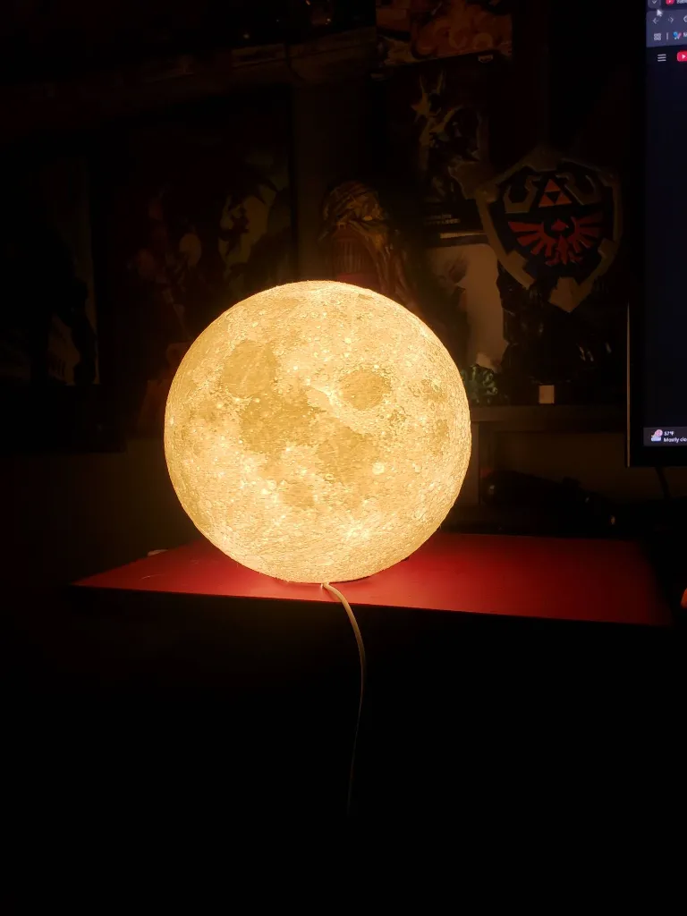 Lampe Lune avec Support Ondulé 3.webp