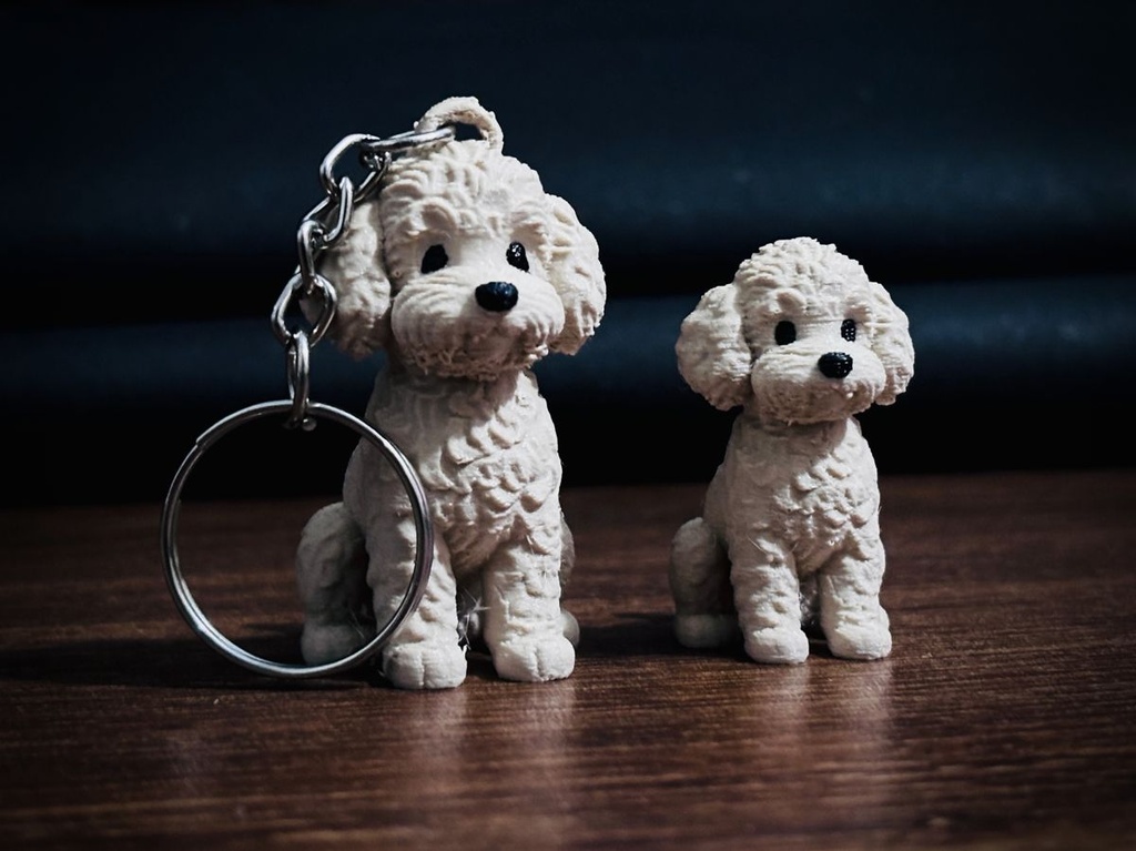 Figurine et Porte-clés Caniche - 2