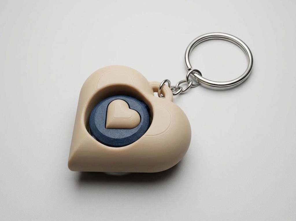 Porte-clés cœur rotatif anti-stress - 2