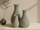 Vase nervuré style Japandi - 1