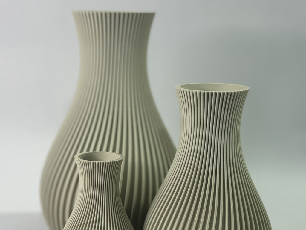 Vase nervuré style Japandi - 2