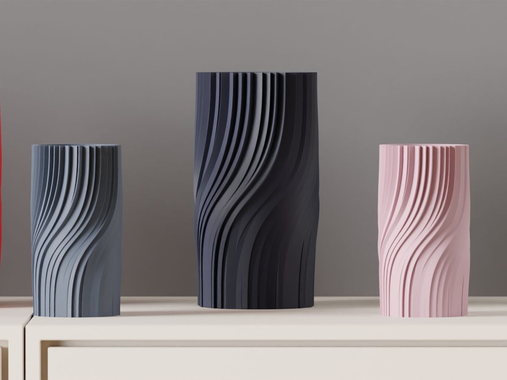 Vase Spirale Moderne Torsadé - 1