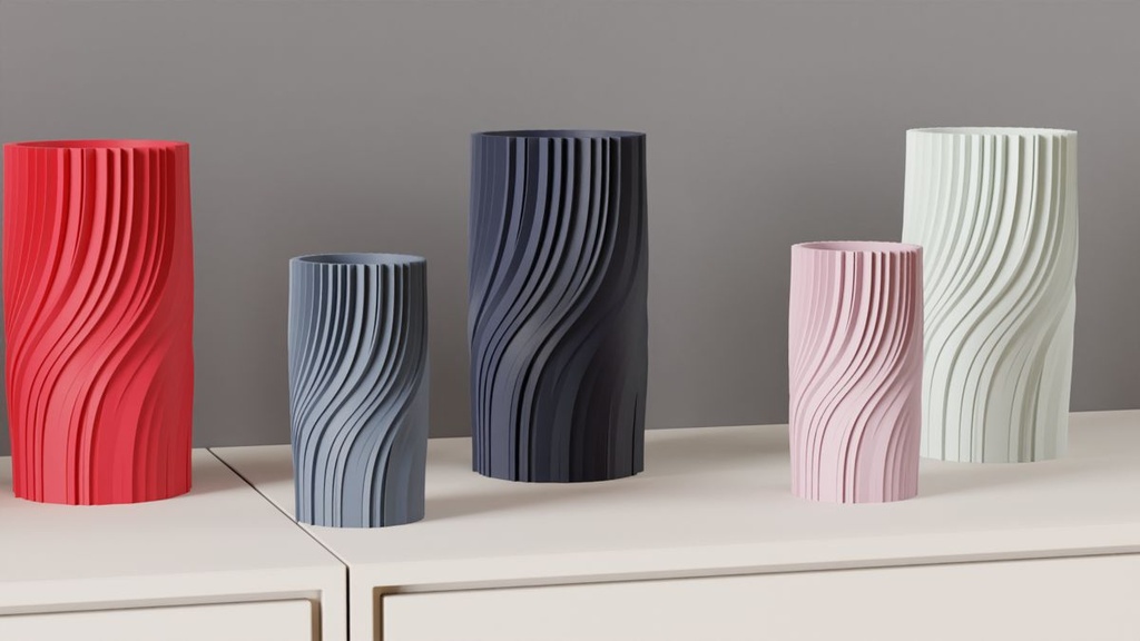 Vase Spirale Moderne Torsadé - 3
