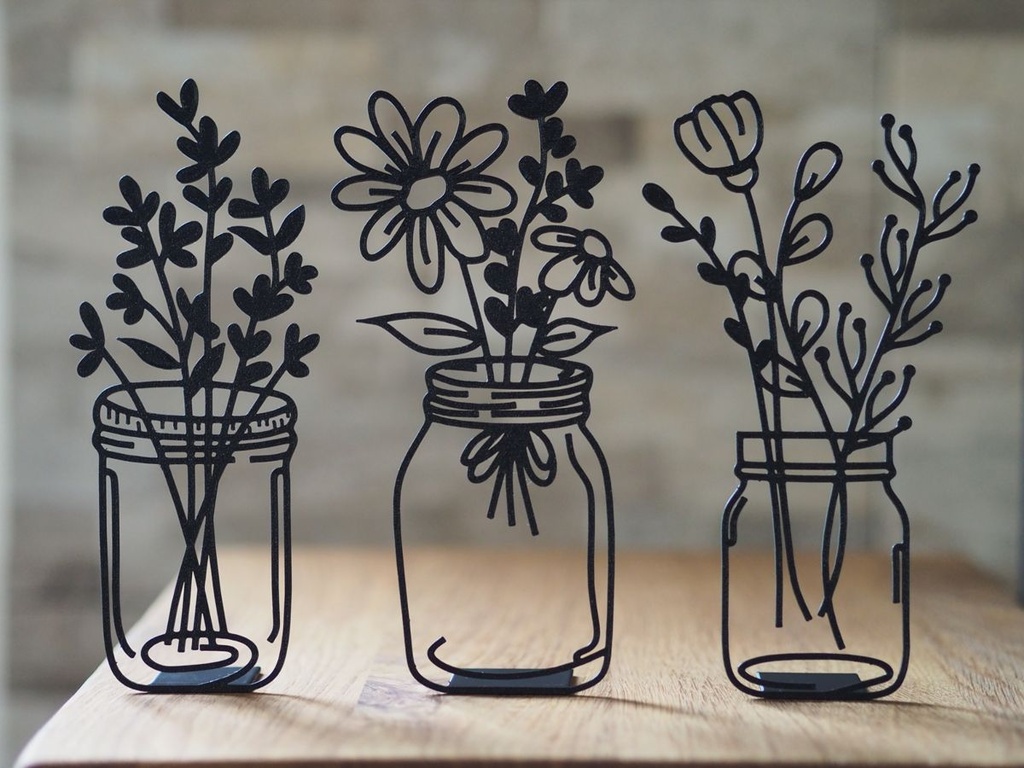Bouquet de Fleurs en Bocal - 1