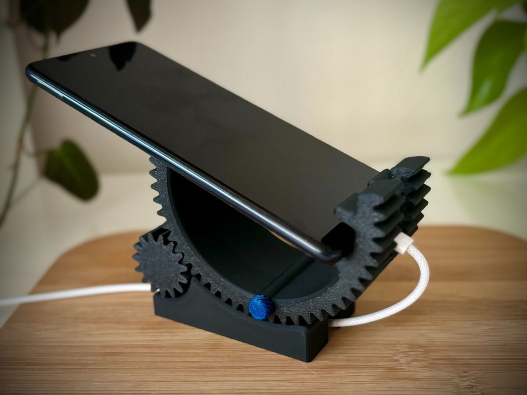Support Téléphone Inclinable à Engrenages - 1