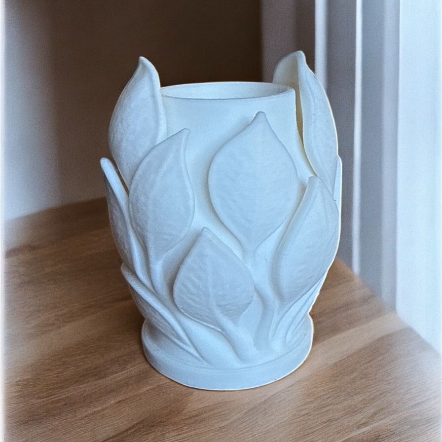 Vase organiseur feuille déco - 2