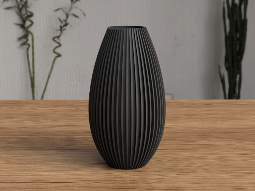 Vase moderne nervuré - 1