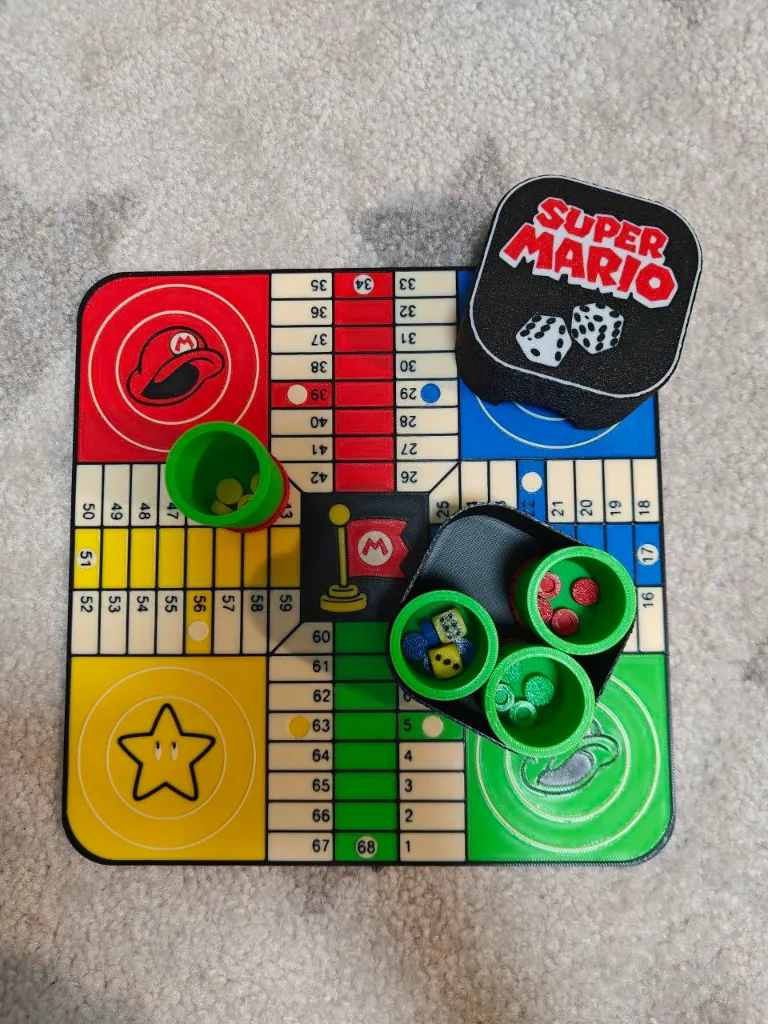 Super Mario Parchis Parcheesi Jeu de Plateau 2.webp