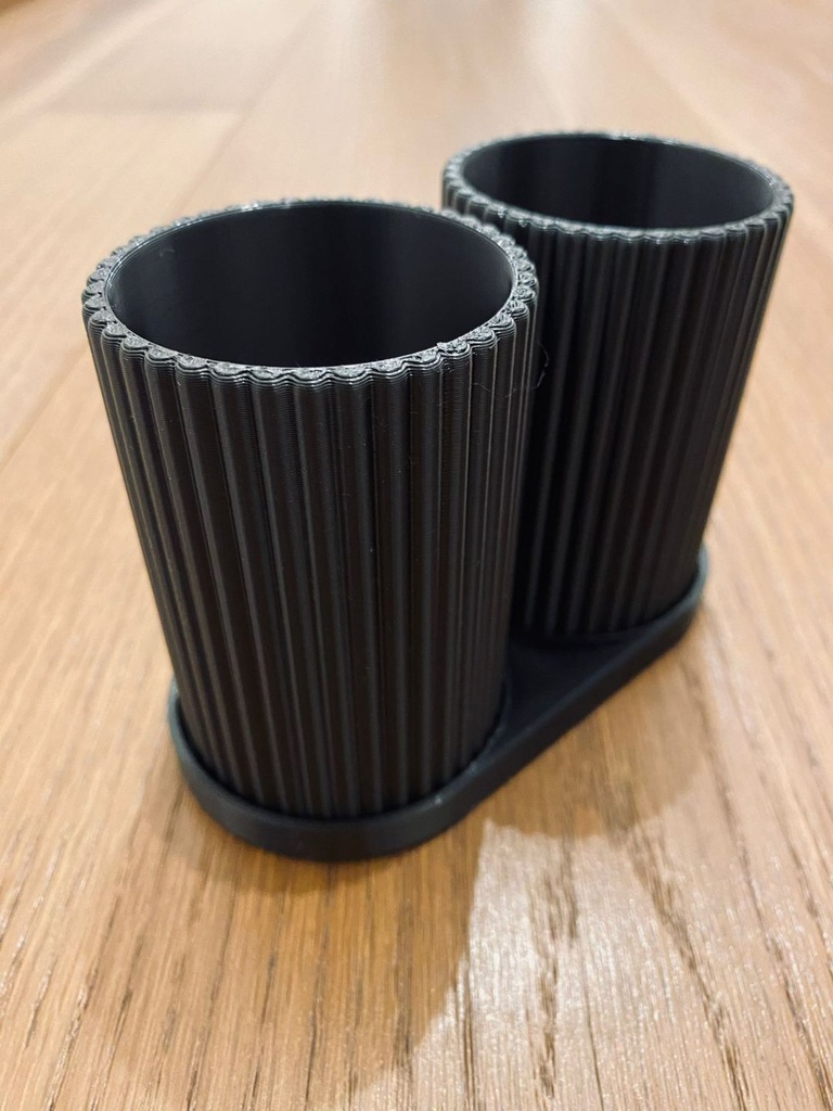 Set de porte-brosses à dents nervuré - 1