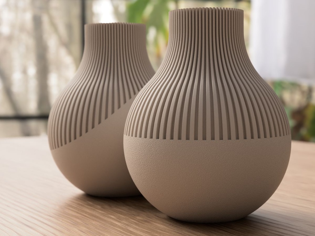 Vases Japandi Texturés (Gris)