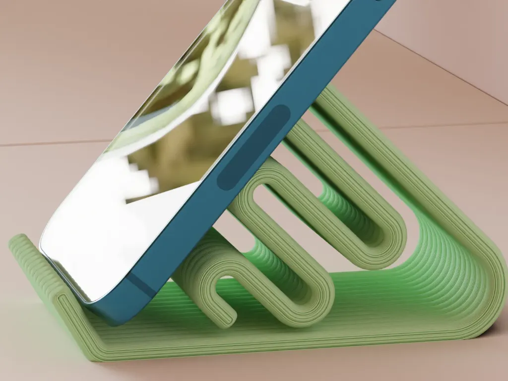 Support de téléphone moderne ondulé à plusieurs niveaux
