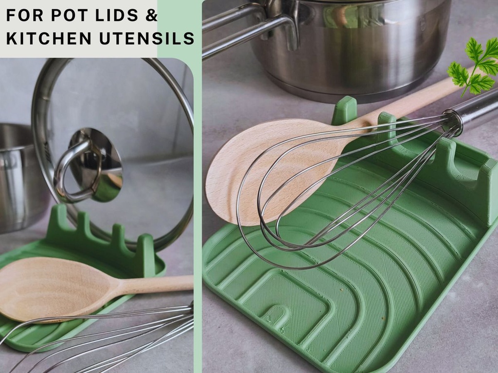 Support ustensiles et couvercles (Gris, Gris)