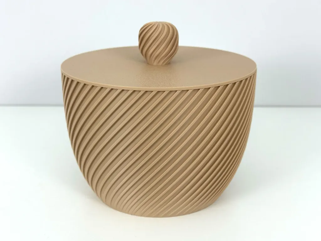 Boîte de rangement à motif spirale
