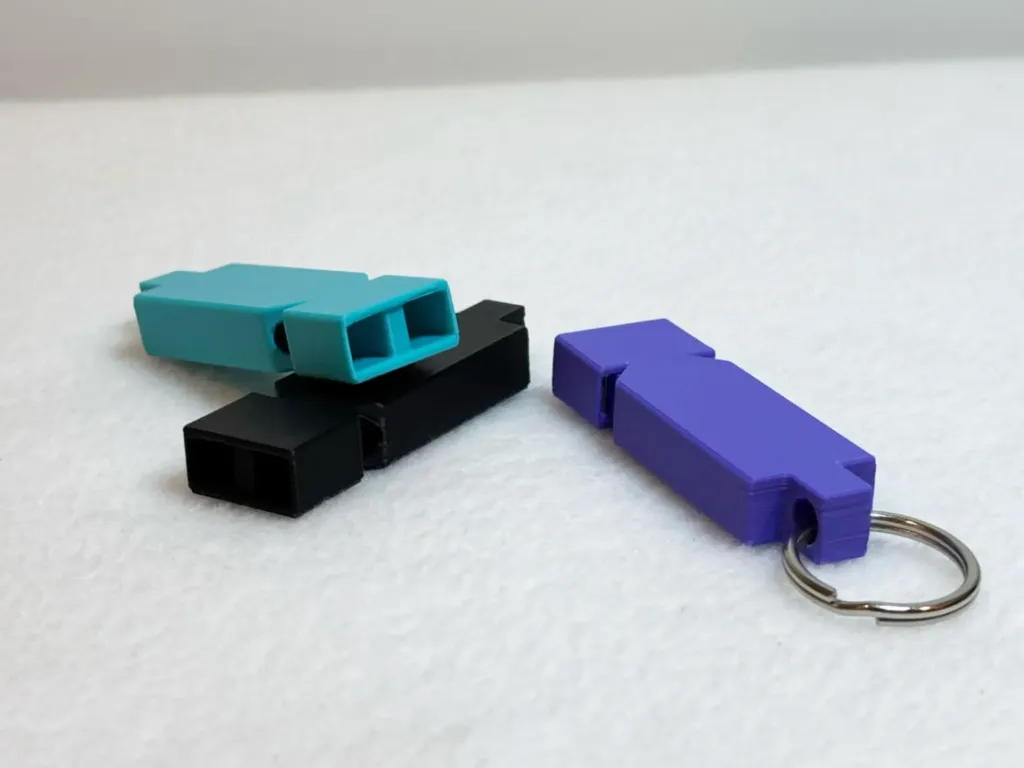 Lot de 3 Sifflets d'urgence puissant porte-clés