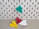 Lot de 5 Porte-clés Avion en Papier