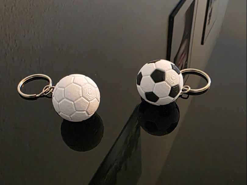 Lot de 4 Porte-clés ballon de football