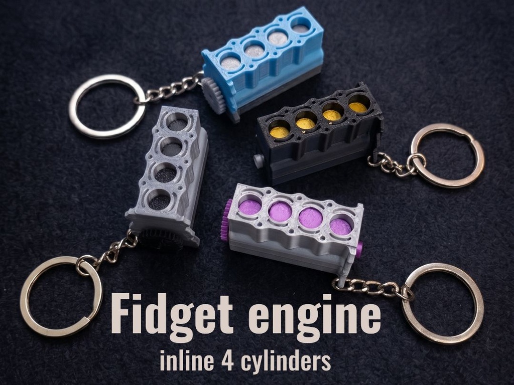 Porte-clés Moteur Animé Antistress
