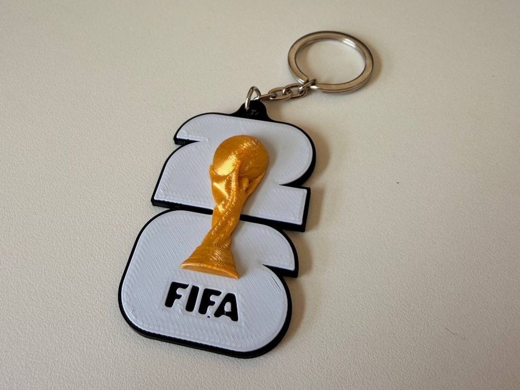 Porte-clés trophée de football