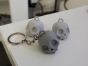 Lot de 5 Porte-clés tête de mort mignonne