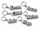 Porte-clés prénom personnalisable