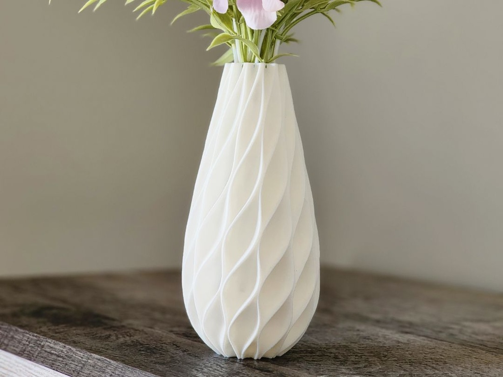 Vase Sérénité aux courbes douces (Gris)