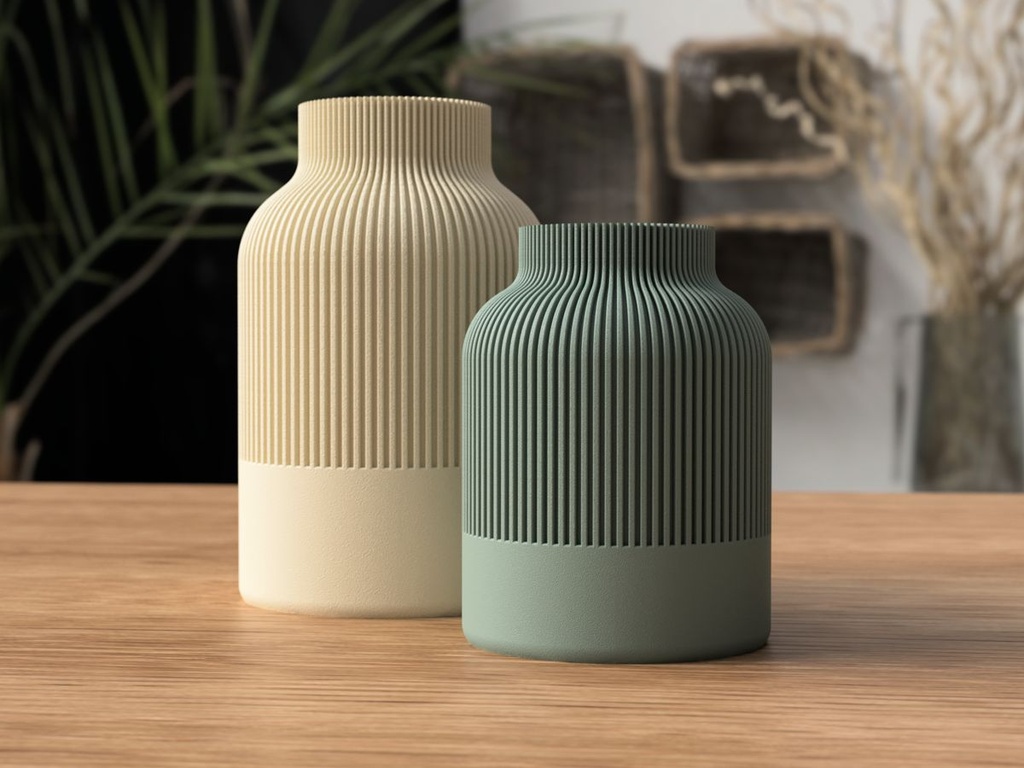 Vases style Japandi (Gris)