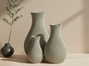 Vase nervuré style Japandi