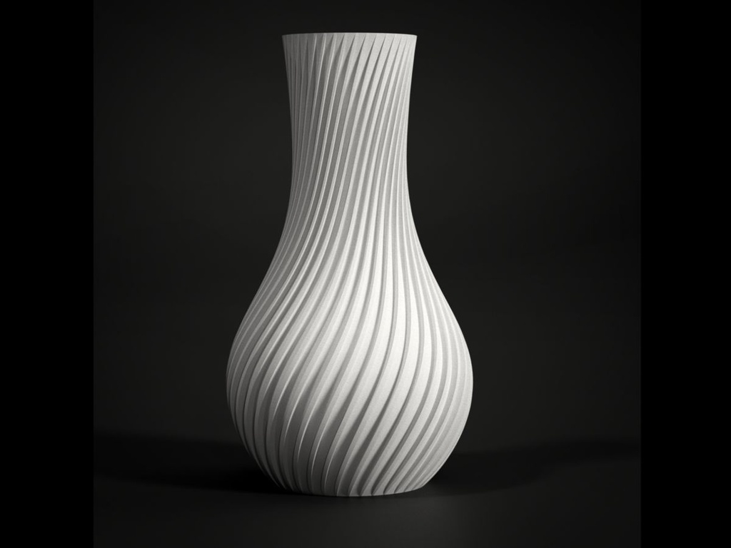 Vase spiralé décoratif (Gris)
