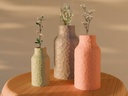 Vase à facettes géométriques