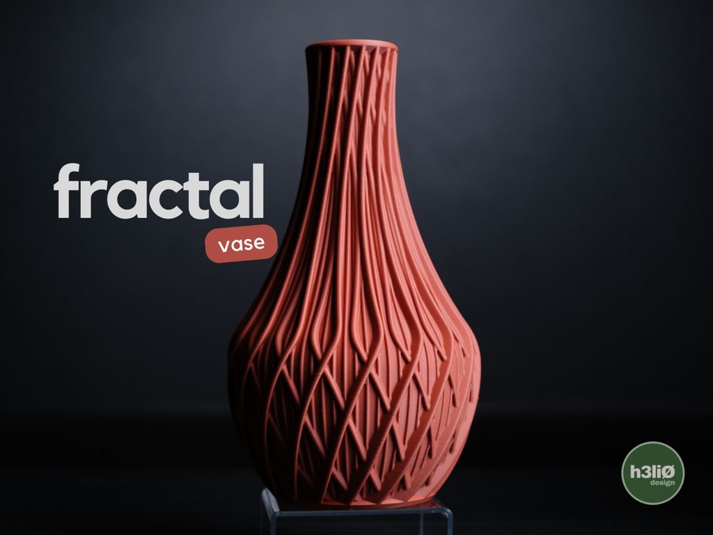 Vase fractal moderne (Gris)