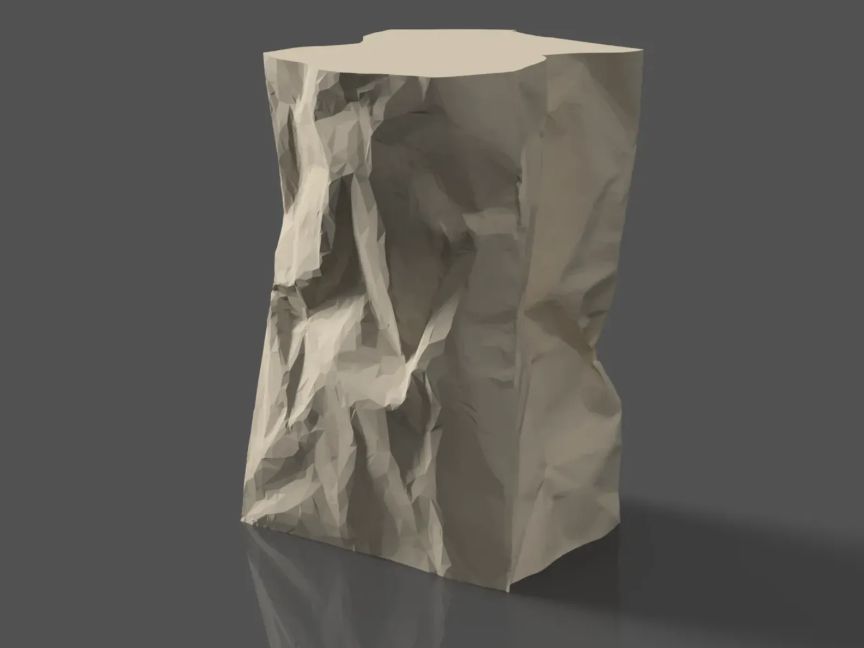 Vase Sac Froissé Original (Gris)