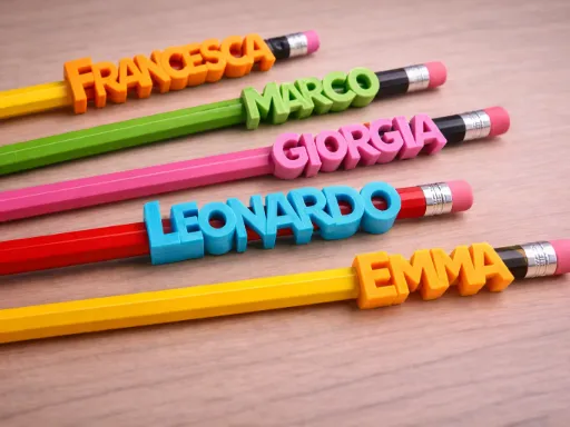 Bague Prénom 3D Personnalisée pour Crayon – Fini les Crayons Perdus !